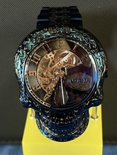 Invicta Artist Series Skull relógio automático esqueletizado azul aço inoxidável 50mm comprar usado  Enviando para Brazil