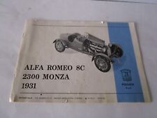 Manual de instruções original POCHER escala 1/8 1931 Alfa Romeo 8C 2300 Monza comprar usado  Enviando para Brazil