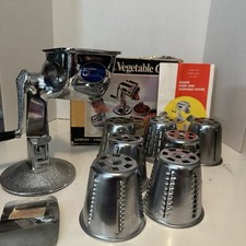Cortador manual vintage de luxo de alimentos e vegetais com 5 cones de corte e protetor de dedo*, usado comprar usado  Enviando para Brazil
