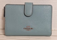 Carteira Coach azul claro com zíper de canto comprar usado  Enviando para Brazil