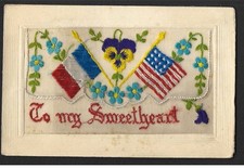 Carte brodee militaire d'occasion  France