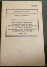 Manuel technique mitrailleuse d'occasion  France