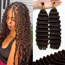 KRN Cabelo Trança Humano para Tranças Boho, 100g/Pacote (2 Pacotes) Cor 4# 26 Polegadas comprar usado  Enviando para Brazil
