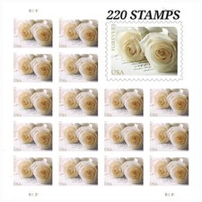 220 Selos Eternos ROSA BRANCA 11 FOLHAS Convites de Casamento comprar usado  Enviando para Brazil