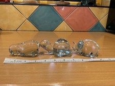 Clear glass hippo for sale  RICKMANSWORTH