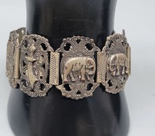 Pulseira de lembrança Marrocos Hashi mão elefantes estrelas nimcha espada elos vintage, usado comprar usado  Enviando para Brazil