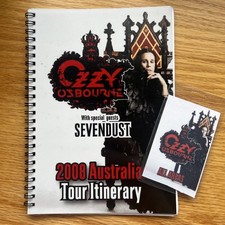 Itinerário Oficial OZZY OSBOURNE 2008 Australian Tour + AAA ALL AREAS PASS comprar usado  Enviando para Brazil