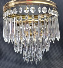 Candelabro de cristal antigo moldura de latão 20cm diâmetro decoração de iluminação comprar usado Candelabro de cristal antigo moldura de latão 20cm diâmetro decoração de iluminação comprar usado  Enviando para Brazil