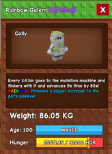 🐾 Titanic Rainbow Golem Grow A Garden 👨‍🌾 GAG | Szybka dostawa 🚀, używany na sprzedaż  Wysyłka do Poland