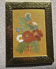 Usado, Abertura de flor seca prensada emoldurada 5" X 7"  comprar usado  Enviando para Brazil