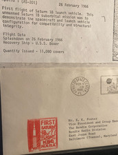 APOLLO 1 (AS-201) Lançamento Oficial NASA Cachet Vermelho KSC 26 Fevereiro 1966, usado comprar usado  Enviando para Brazil