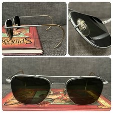 Óculos de sol vintage American Optical AO 6 1/2 Norton Aviator prescrição apenas armações comprar usado  Enviando para Brazil