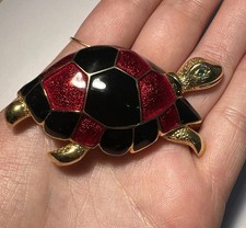 Broche tortue dorée d'occasion  Andernos-les-Bains