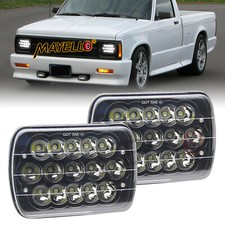 Para 82-93 Chevy S10 Blazer GMC S15 7X6 Refletor Preto Faróis de LED Feixe Hi/Lo comprar usado  Enviando para Brazil