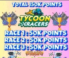 FULL CARRY 50K POINT PER RACE TOTAL 150k POINT - EVENTO MONOPOLY_GO TYCOON RACERS comprar usado  Enviando para Brazil
