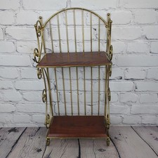 Usado, Prateleira MCM vintage 2 camadas prateleira rack de parede cor dourada fio de metal rolo 20" comprar usado Usado, Prateleira MCM vintage 2 camadas prateleira rack de parede cor dourada fio de metal rolo 20" comprar usado  Enviando para Brazil