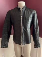 1960s Black Cowhide Cafe Racer ~Grande, Incrível Estado Vintage comprar usado  Enviando para Brazil