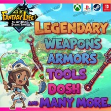 Fantasy Life I: item lendário ferramentas armas Dosh para a garota que rouba tempo comprar usado  Enviando para Brazil