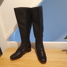 Black leather studded for sale  BARKING