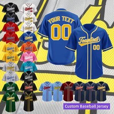 Camiseta de beisebol personalizada com nome e número, uniforme de equipe esportiva personalizado comprar usado  Enviando para Brazil