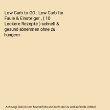 Low carb low gebraucht kaufen  Trebbin