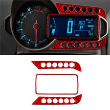 Usado, 3 peças para Chevrolet Sonic 2012-16 acabamento de tampa de destaque velocímetro fibra de carbono vermelho comprar usado  Enviando para Brazil