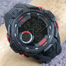 Relógio digital Puma masculino P5042 esporte multifuncional borracha preta quartzo 8 1/4" comprar usado  Enviando para Brazil