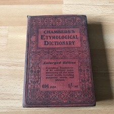 Chambers etymological dictiona for sale Chambers etymological dictiona for sale  GLASGOW