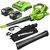 Greenworks 48v aspirafoglie usato  Italia