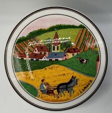 Villeroy & Boch Naif Vitro Porcelana 3" Caixa de Bugigangas Cena de Fazenda Cavalos Arado de Cachorro comprar usado  Enviando para Brazil