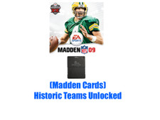 Madden NFL 09 - Equipes históricas desbloqueadas Madden Cards salvar arquivo PlayStation 2 PS2 comprar usado Madden NFL 09 - Equipes históricas desbloqueadas Madden Cards salvar arquivo PlayStation 2 PS2 comprar usado  Enviando para Brazil