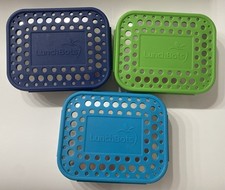Usado, Lote de 3 Lancheiras de Aço Inoxidável 3 Compartimentos Bento Box Lancheira Recipiente comprar usado  Enviando para Brazil
