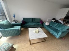 Green sofa 2seater for sale  LONDON