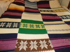 Cobertor de malha patchwork flocos de neve listras argila diamante 54" X 66", usado comprar usado  Enviando para Brazil