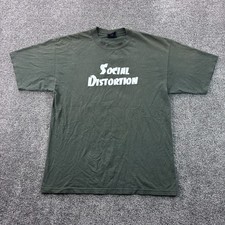 Camisa masculina distorção social vintage XL verde branca clara branca calor branco lixo, usado comprar usado  Enviando para Brazil