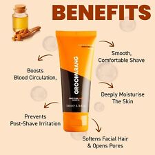 Gel de afeitar para hombres piel sensible clásico afeitado cuidado facial tratamiento GROOMARANG segunda mano  Embacar hacia Mexico