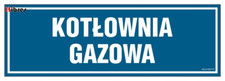 Używany, Kotłownia gazowa - tabliczka informacyjna z przylepcami 300X100 PN - PŁYTA LIBRE na sprzedaż  PL
