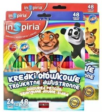 Kredki trójkątne dwustronne 24=48 kolorów na sprzedaż Kredki trójkątne dwustronne 24=48 kolorów na sprzedaż  PL