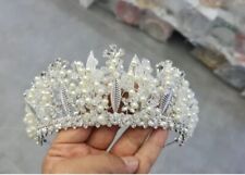 Brautkrone krone perlen gebraucht kaufen  Münster