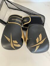 Luvas de boxe Reebok 12 onças combate sparring ouro/preto novo na caixa comprar usado  Enviando para Brazil