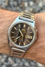Vintage Orient Relógio Automático Masculino LH L469713 Aço Inoxidável, Mostrador Marrom Raro comprar usado  Enviando para Brazil
