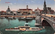 Dresde Augustusbrücke Elba Palacio Residencial Postal 1916 comprar usado  Enviando para Brazil
