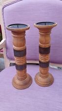 Pair dark wooden for sale  SWINDON