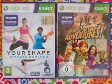 XBOX 360 LOTTO 2 GIOCHI YOUR SHAPE+KINECT ADVENTURES, usado comprar usado  Enviando para Brazil