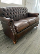 Chesterfield leather sofa for sale  SOLIHULL