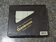 Dominó Profissional Duplo Quinze Conjunto de 136 em Estojo Preto - Faltando 3 Peças comprar usado  Enviando para Brazil