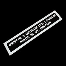 Griffin & George Ltd Vinilo Pegatina Restauración Vintage Calcomanía Equipo Ciencia segunda mano  Embacar hacia Mexico