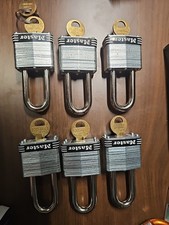 6 chaves de cadeados comerciais iguais à Master Lock 3KA LFBLK # 0501 comprar usado  Enviando para Brazil