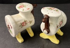 Conjunto de moedor de carne floral branco vintage da década de 1970 S&P sal e pimenta shaker B25 comprar usado  Enviando para Brazil