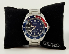 Relógio masculino Seiko mergulhador solar mostrador preto pulseira de aço Pepsi SNE591 comprar usado  Enviando para Brazil